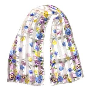 Smithsonian institution 100% silk 1998 vintage scarf 12”x58”